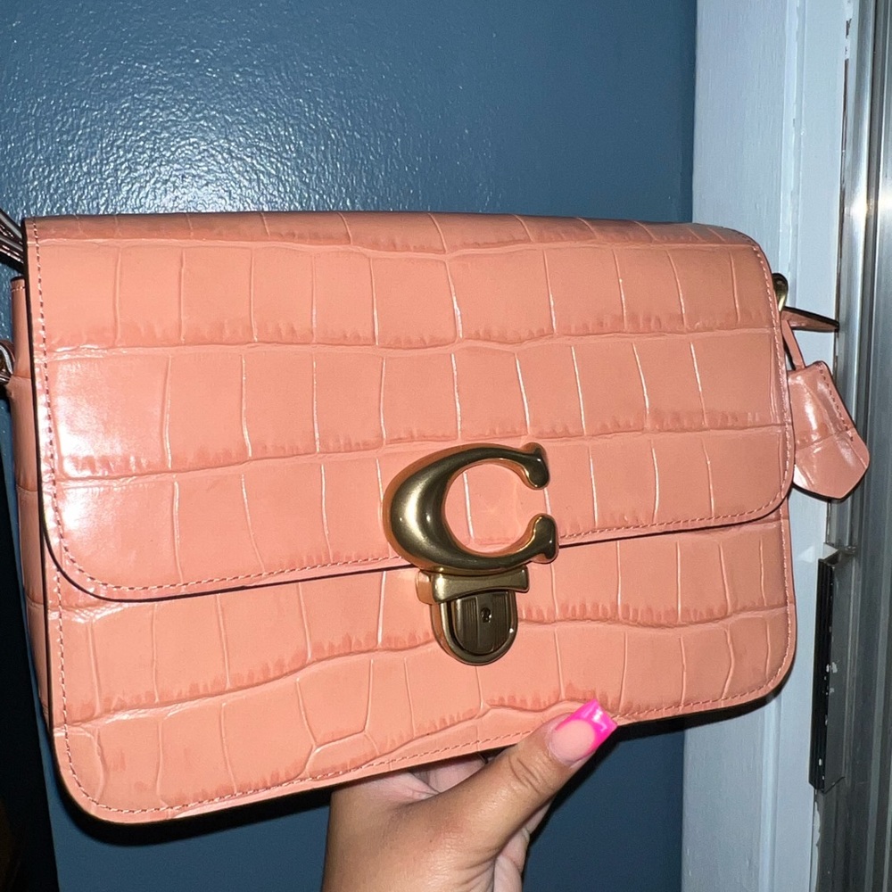 Coach coral studio shoulder bag